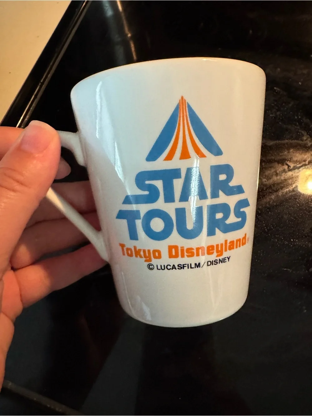 RARE VINTAGE Tokyo Disneyland Star Tours Lucasfilm Mug Made In Japan